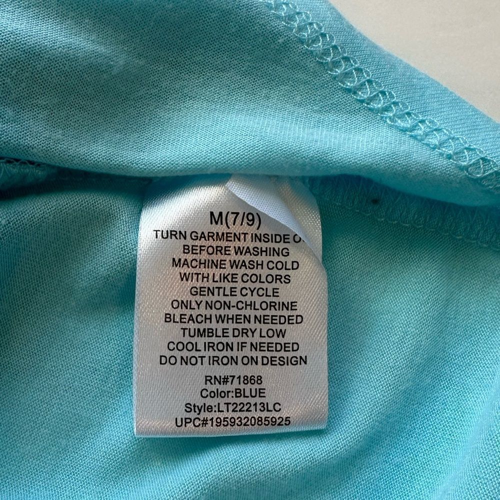 Disney Ohana Blue Girls Tshirt - Picture 8 of 8
